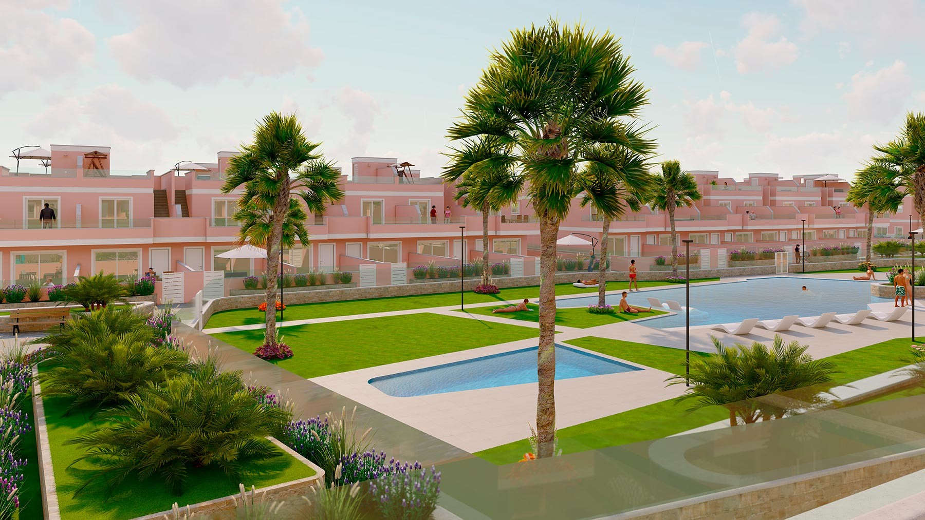 Bungalow in Pilar de la Horadada, Alicante, Spain 3 bedrooms, 74 sq.m. No. 112413