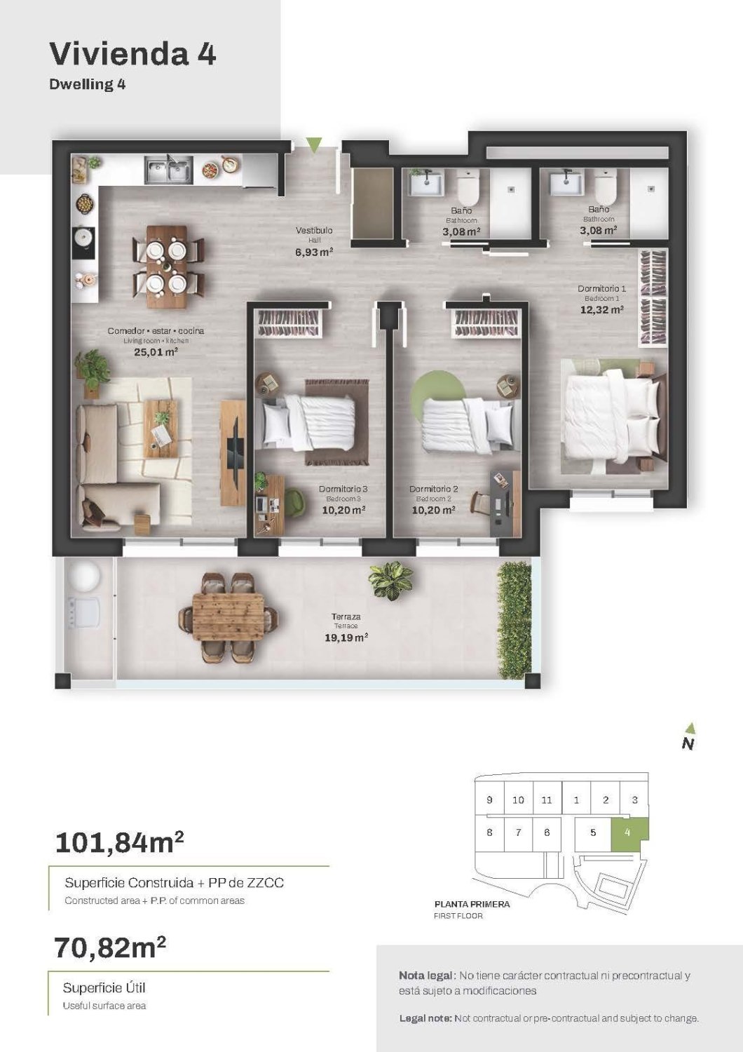 Wohnung in Mojacar, Almeria, Spanien 3 Schlafzimmer, 101 m2 Nr. 194248