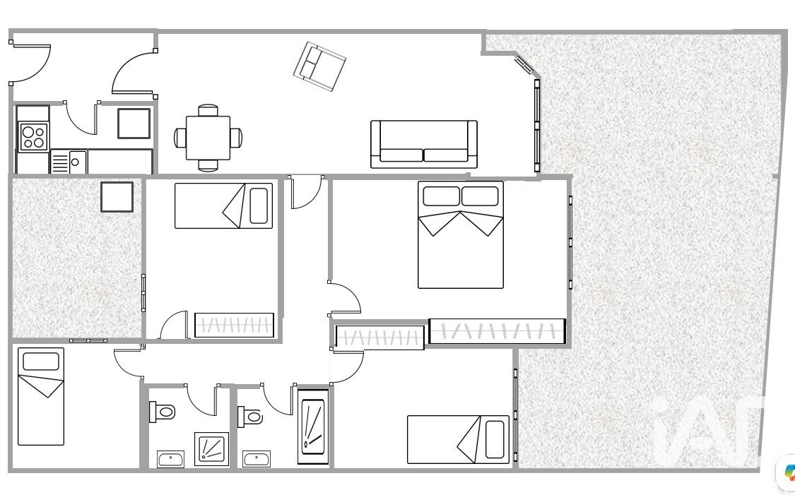 Apartment à Barcelona, Espagne 4 chambres, 92 m2 No. 188088