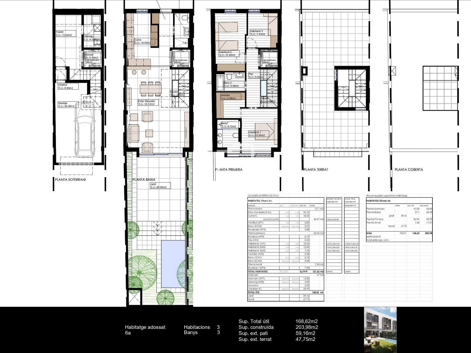 Villa in Barcelona, Spain 3 bedrooms, 159 sq.m. No. 192771