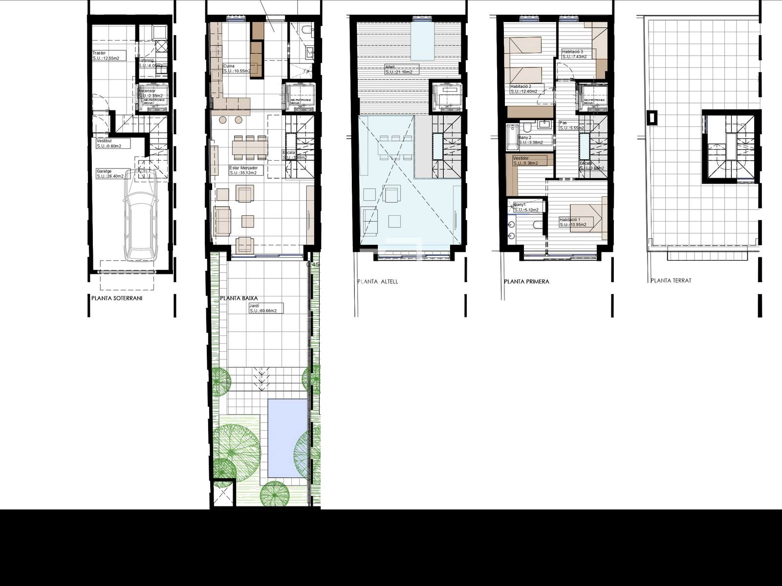 Villa in Barcelona, Spain 3 bedrooms, 159 sq.m. No. 192771