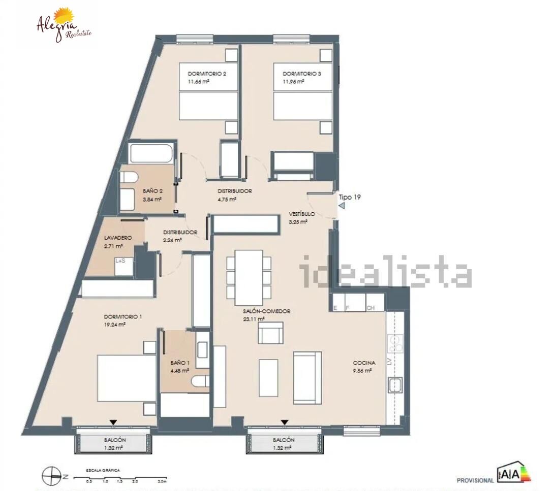 Apartment in Valencia, Spain 2 bedrooms, 118 sq.m. No. 168008
