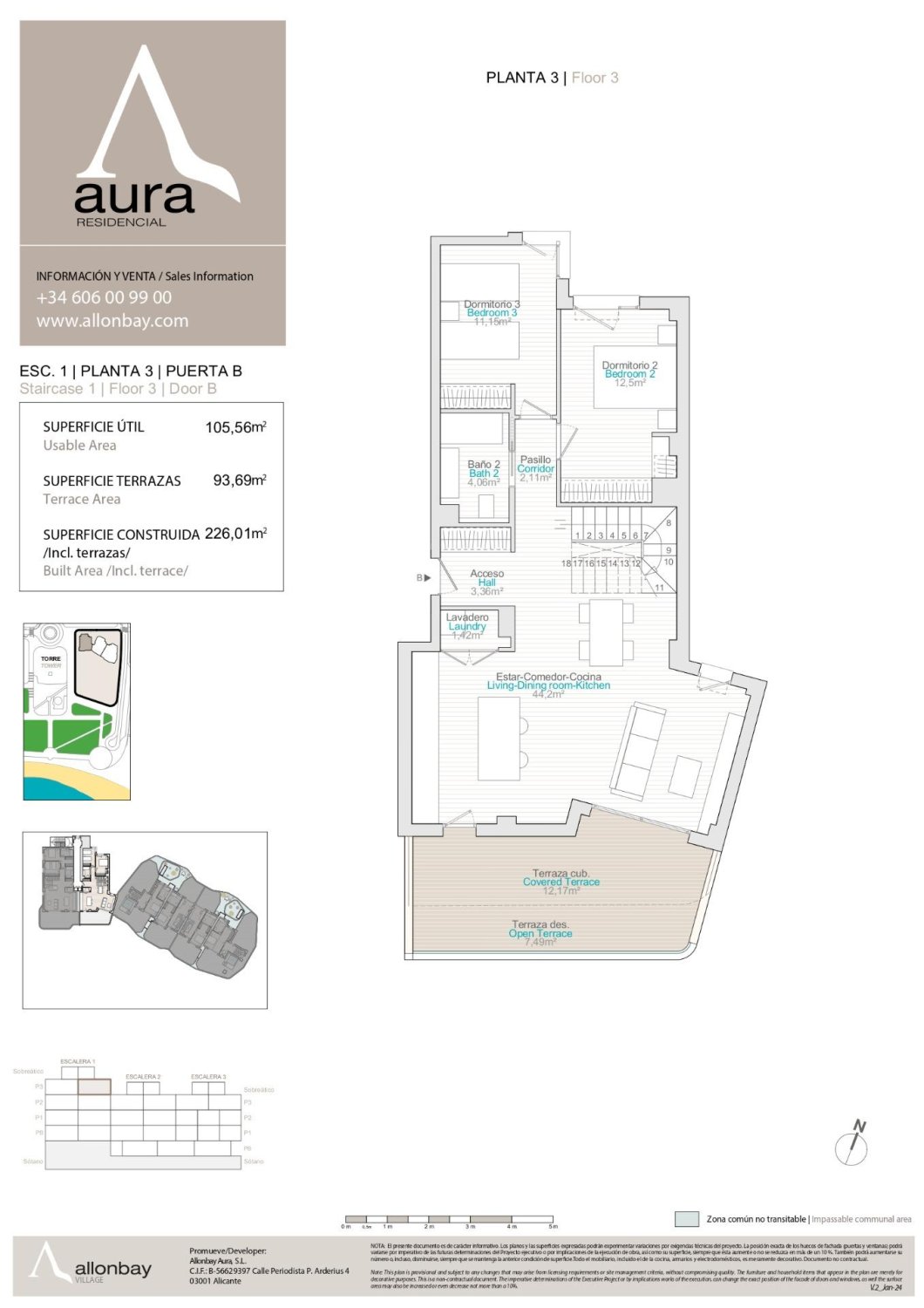 Attico a Villajoyosa, Alicante, Spagna 3 camere da letto, 226 mq. N° 168014