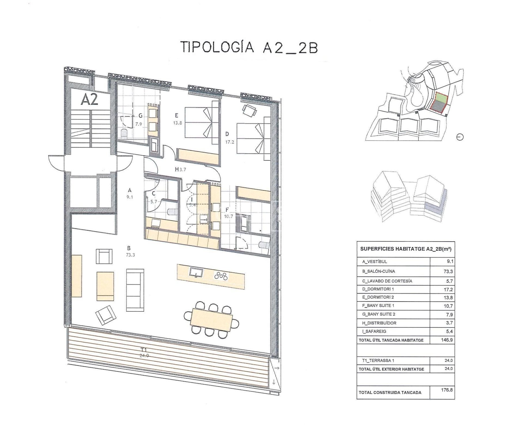 Dzīvoklis Principado De Andorra (Ninguna Poblacion Tiene C.P.), Lleida, Spānijā 2 istabas, 177 m2 Nr. 160155
