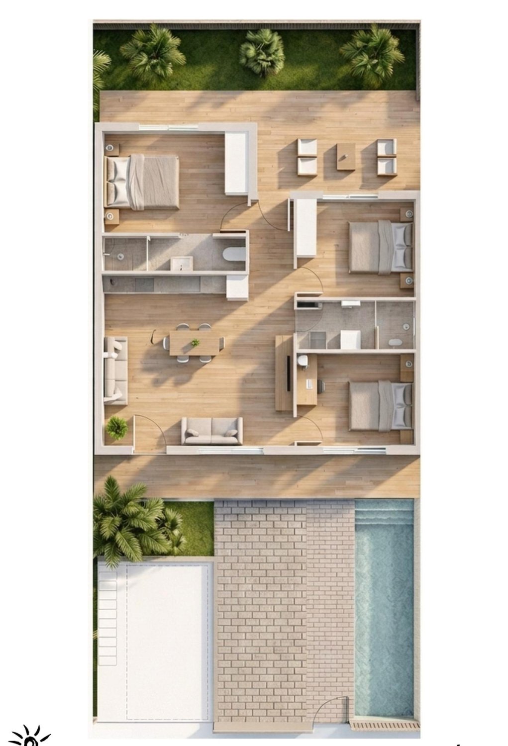 Bungalow a Pilar de la Horadada, Alicante, Spagna 3 camere da letto, 101 mq. N° 179777