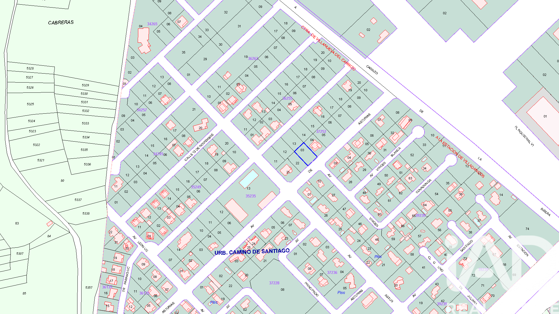 Land in Villadangos del Paramo, Leon, Spanien 580 m2 Nr. 184727