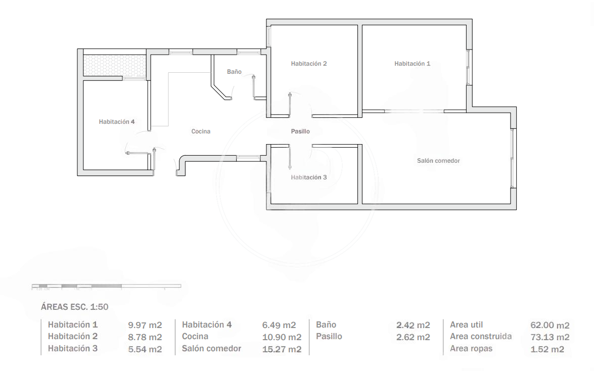 Appartamento a Barcelona, Spagna 3 camere da letto, 73 mq. N° 141061