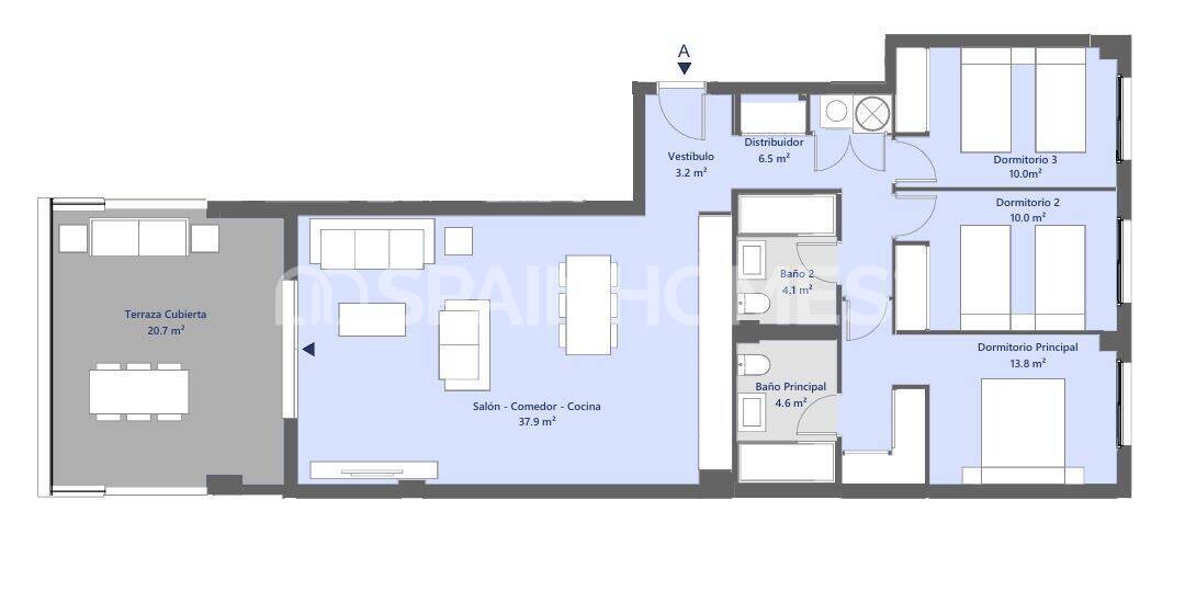 Huoneisto Mijas, Malaga, Espanja 2 makuuhuonetta, 69 m2 No. 179478
