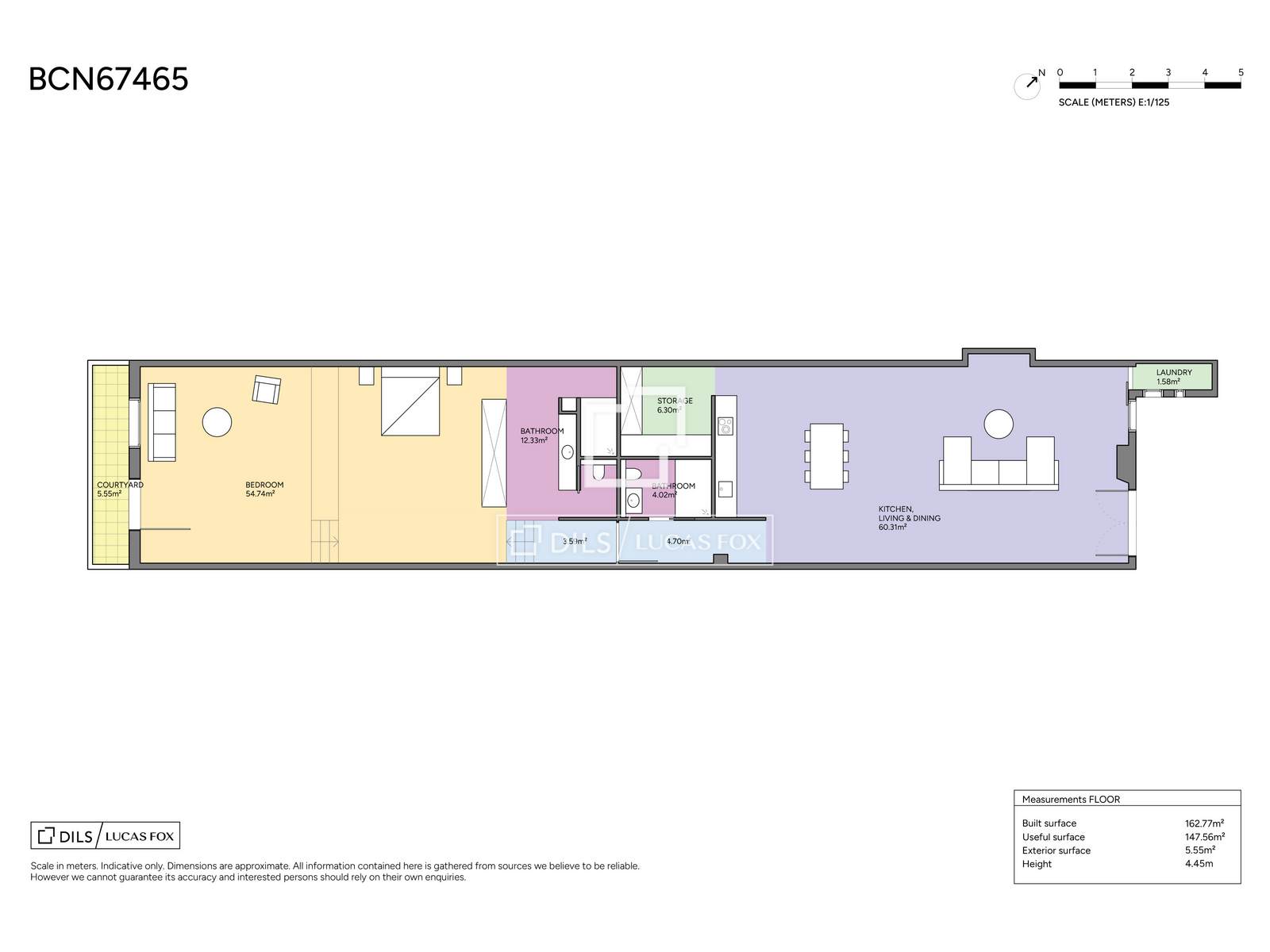 Apartment à Barcelona, Espagne 1 chambre, 163 m2 No. 166786