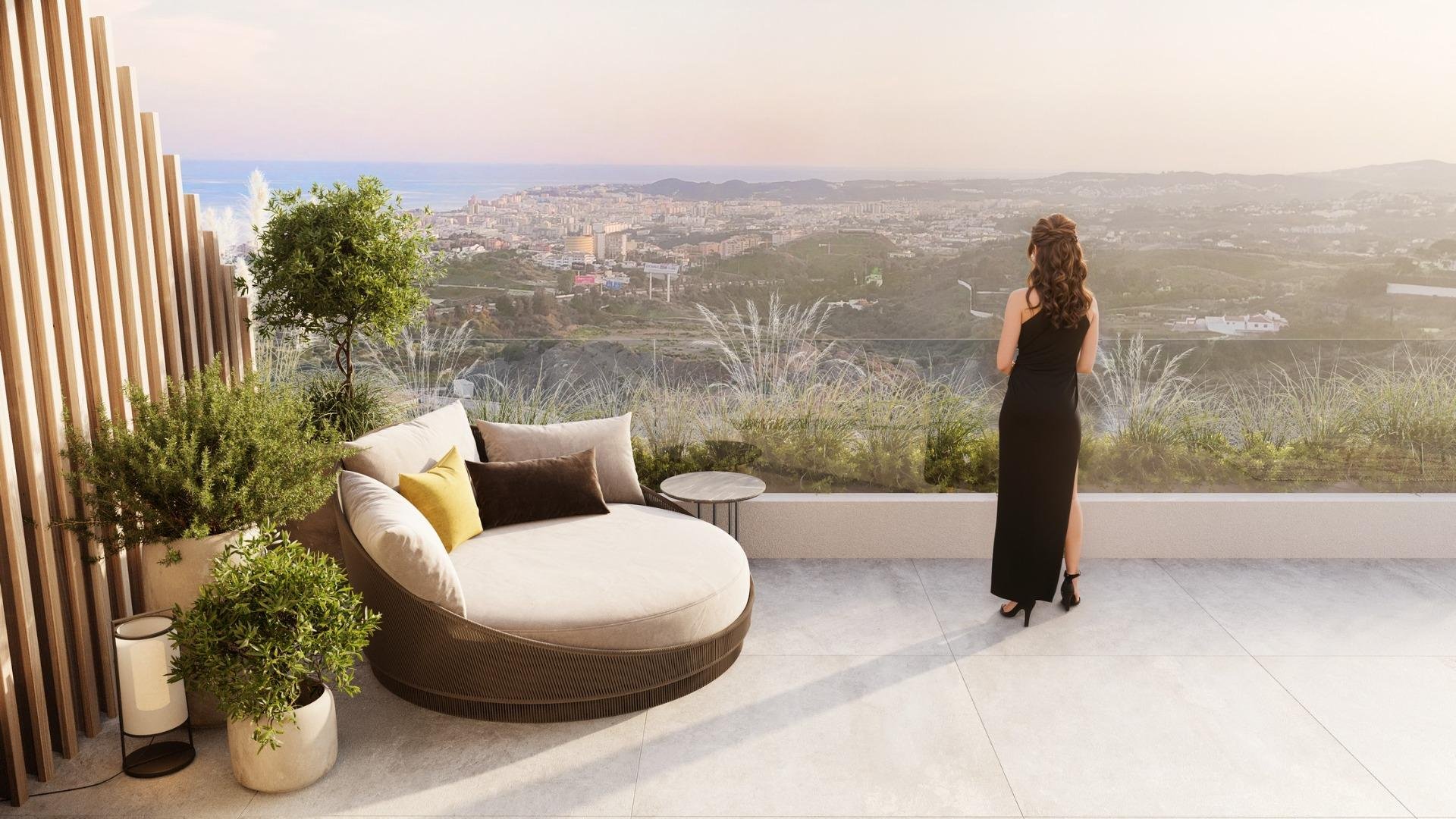 Takvåning i Mijas, Malaga, Spanien 3 sovrum, 356 kvm. Nr. 169356