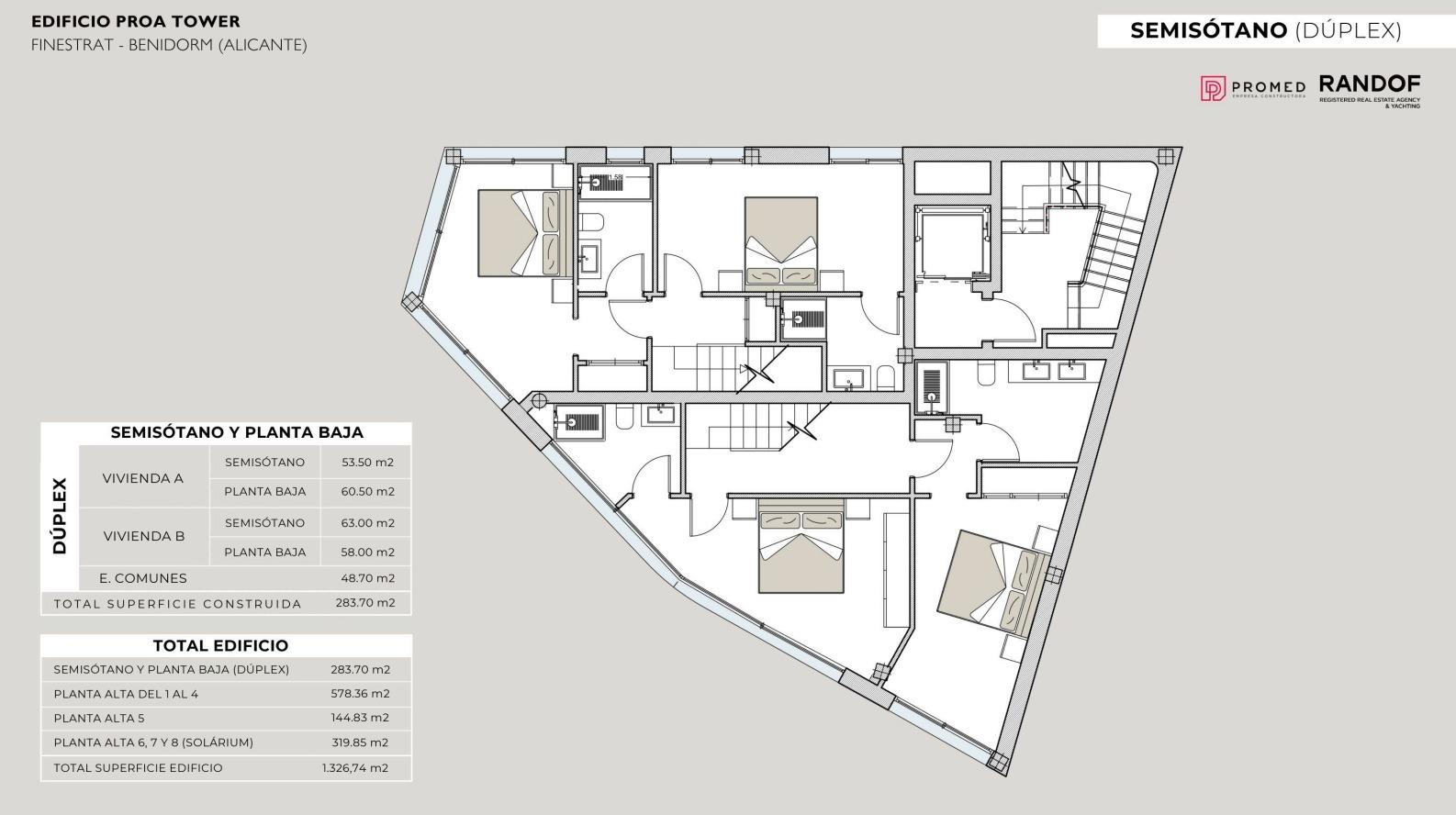 Attico a Finestrat, Alicante, Spagna 3 camere da letto, 283.7 mq. N° 165582