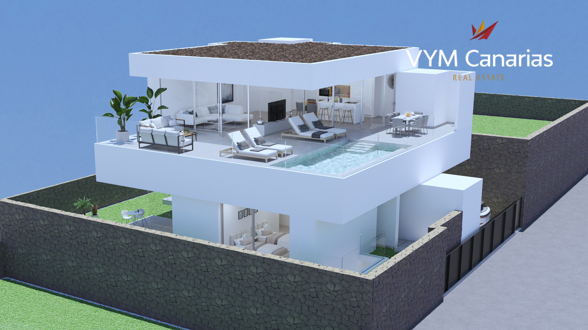 Villa i Callao Salvaje, Tenerife, Spanien 3 sovrum, 240 kvm. Nr. 54912
