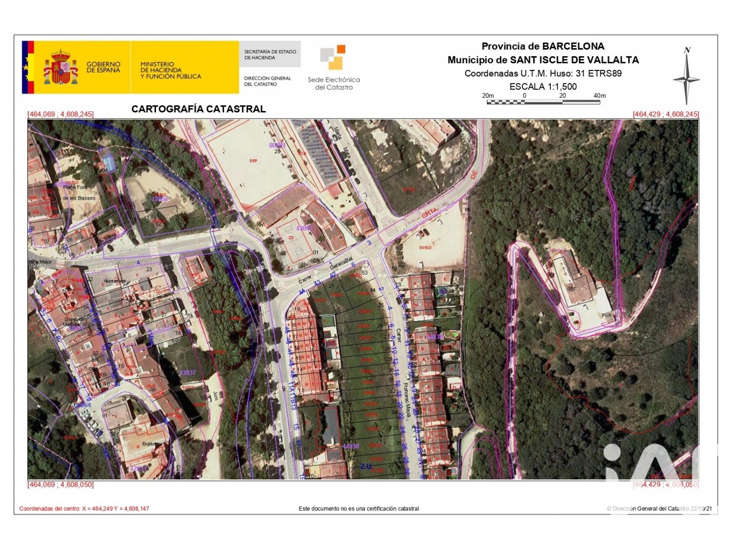 Tomt i Sant Iscle de Vallalta, Barcelona, Spanien 375 kvm. Nr. 187530