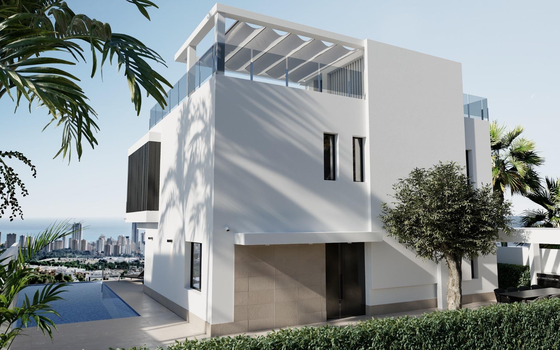 Villa i Finestrat, Alicante, Spanien 4 sovrum, 559 kvm. Nr. 165439