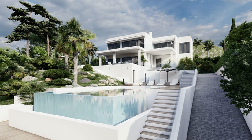 Villa i Santa Ponsa, Mallorca, Spanien 4 sovrum, 350 kvm. Nr. 155002