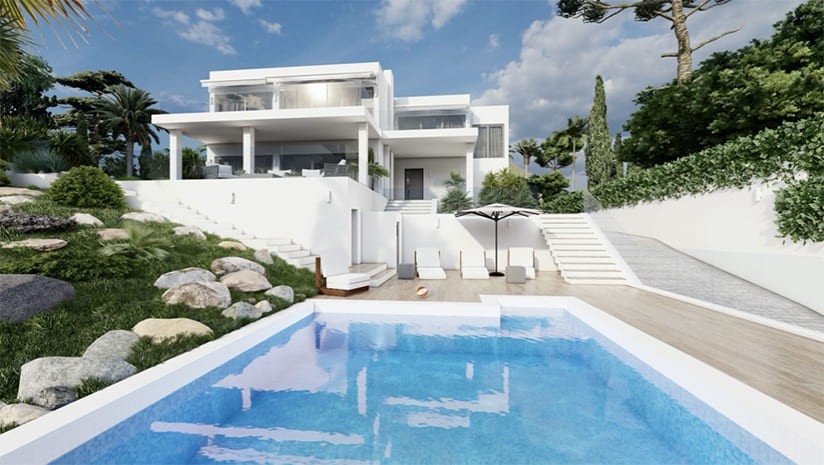Villa i Santa Ponsa, Mallorca, Spanien 4 sovrum, 350 kvm. Nr. 155002