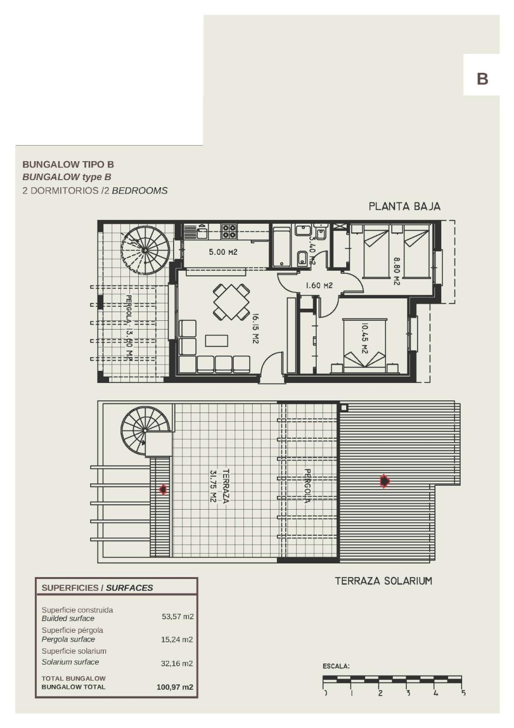 Bungalo Calpe, Alicante, Spānijā 2 istabas, 53 m2 Nr. 194141