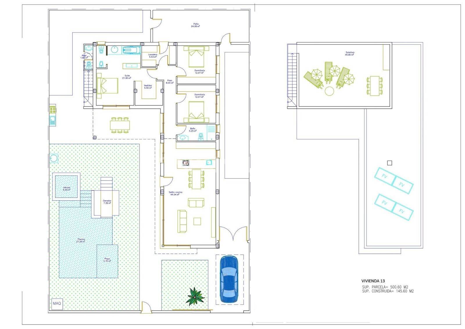 Villa a Murcia, Spagna 3 camere da letto, 145 mq. N° 167624