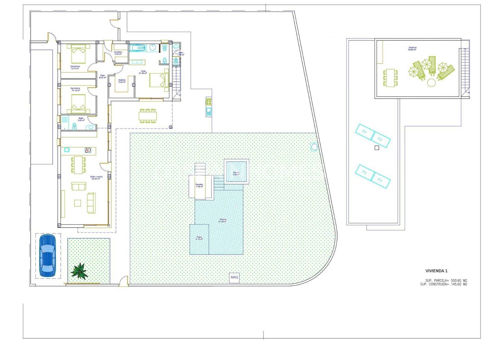 Villa a Murcia, Spagna 3 camere da letto, 145 mq. N° 167624