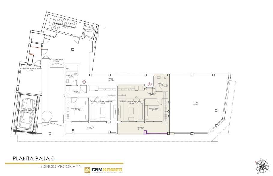 Apartment à Torrevieja, Alicante, Espagne 1 chambre, 63 m2 No. 189348