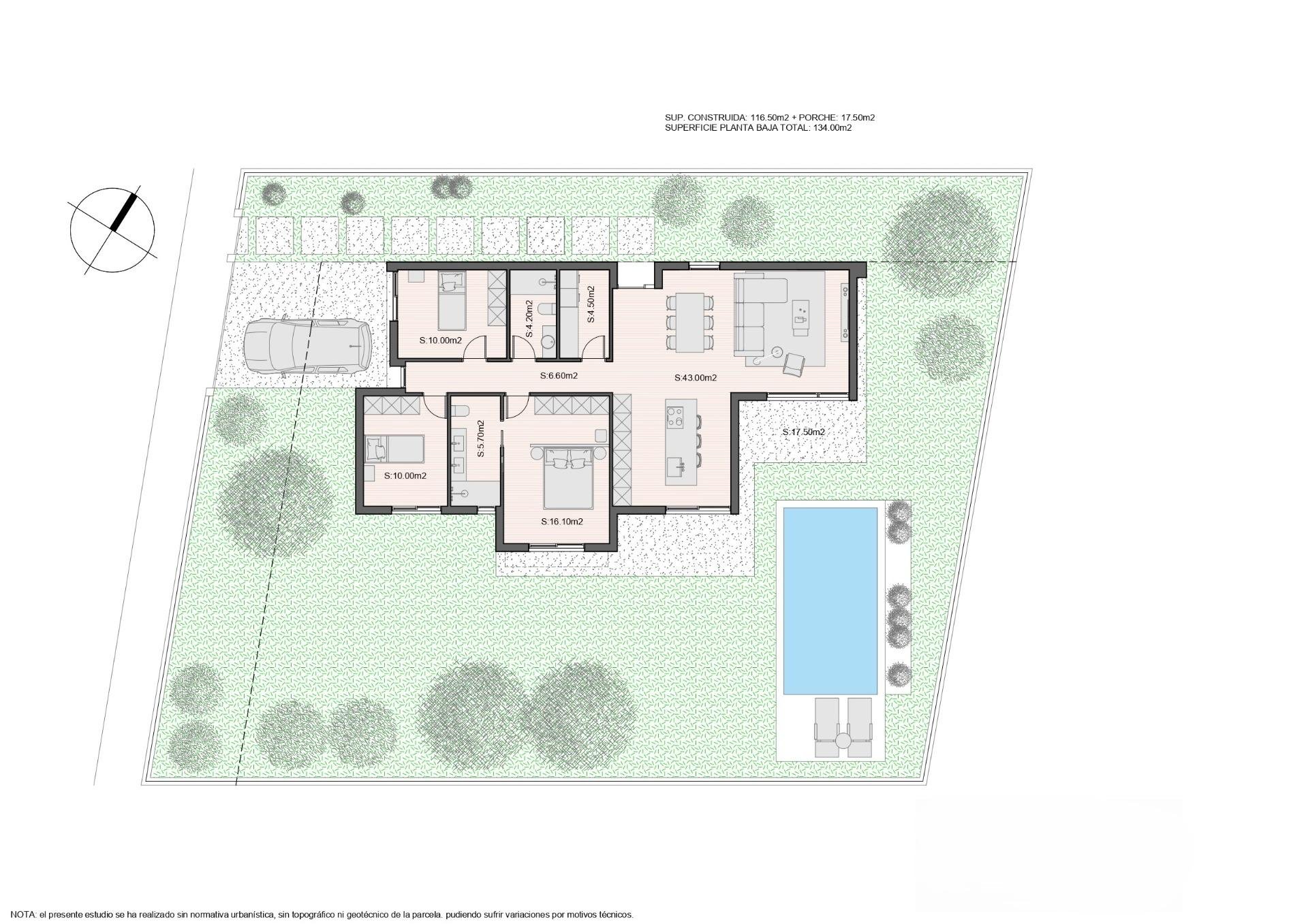 Villa i Molina de Segura, Murcia, Spanien 3 sovrum, 116 kvm. Nr. 180379