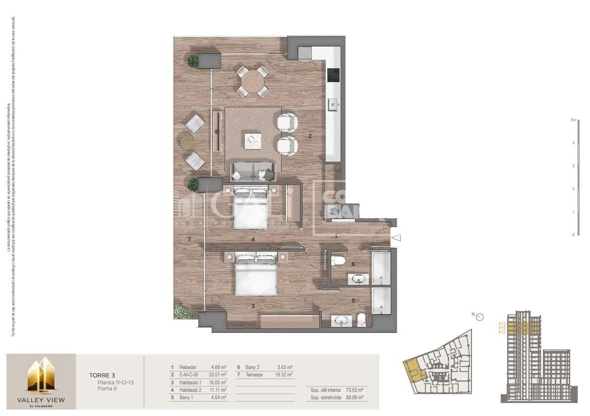 Huoneisto Principado De Andorra (Ninguna Poblacion Tiene C.P.), Lleida, Espanja 2 makuuhuonetta, 107 m2 No. 178911