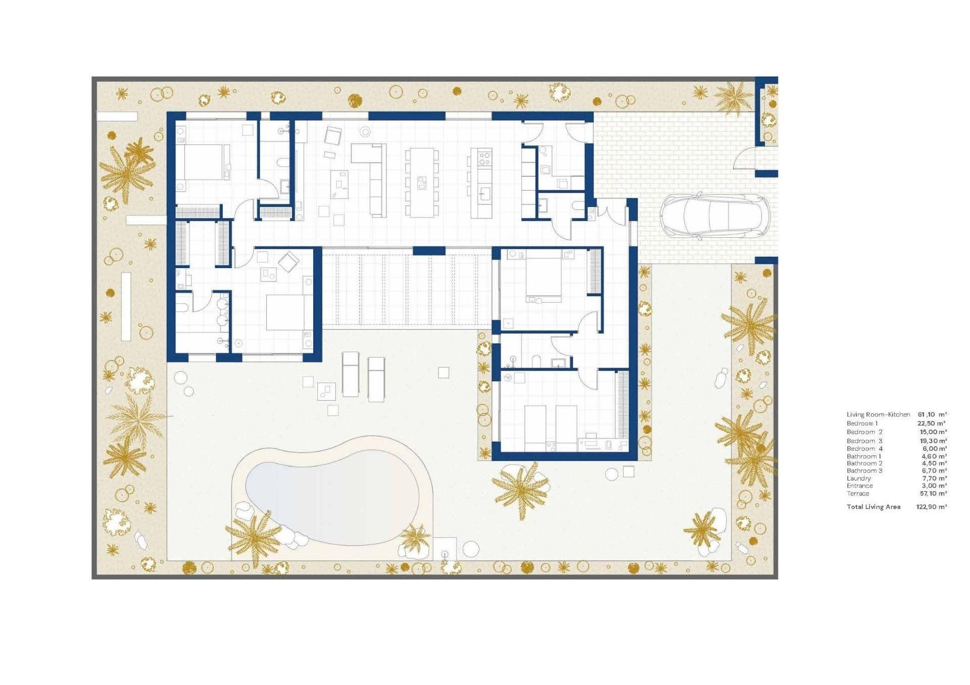 Villa in Banos Y Mendigo, Murcia, Spanien 4 Schlafzimmer, 231 m2 Nr. 151535
