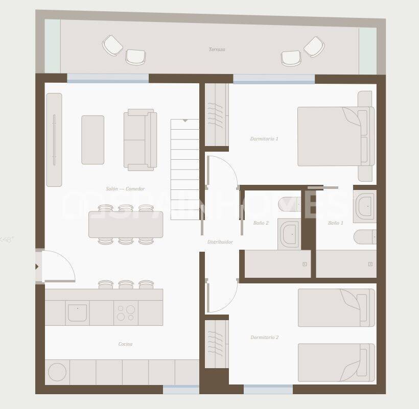 Appartamento a Estepona, Malaga, Spagna 2 camere da letto, 59 mq. N° 156194
