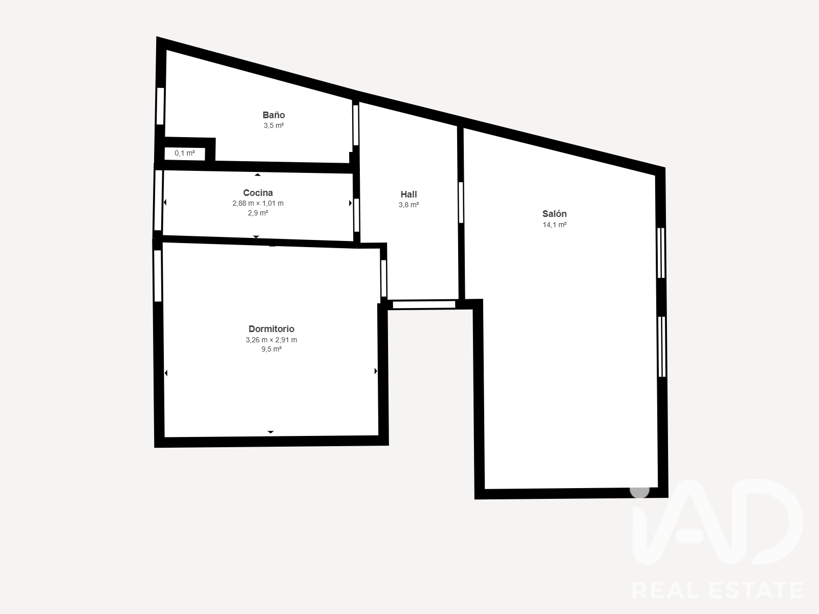 Huoneisto Madrid, Espanja 1 makuuhuone, 46 m2 No. 188046