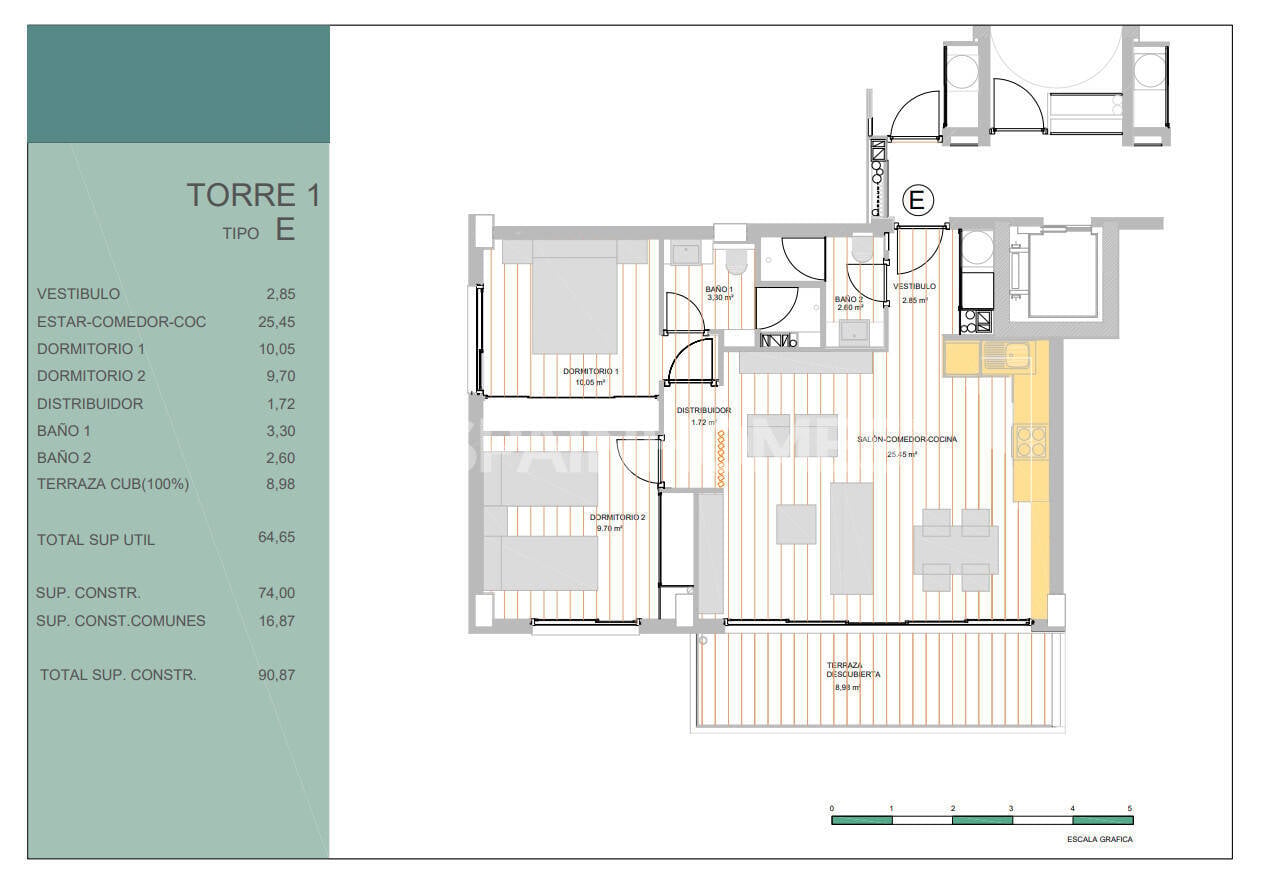 Huoneisto Guardamar del Segura, Alicante, Espanja 2 makuuhuonetta, 76 m2 No. 181930
