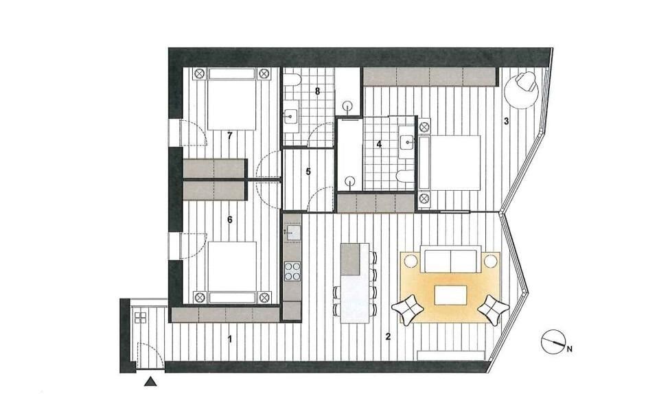 Wohnung in Principado De Andorra (Ninguna Poblacion Tiene C.P.), Lleida, Spanien 3 Schlafzimmer, 110 m2 Nr. 160069