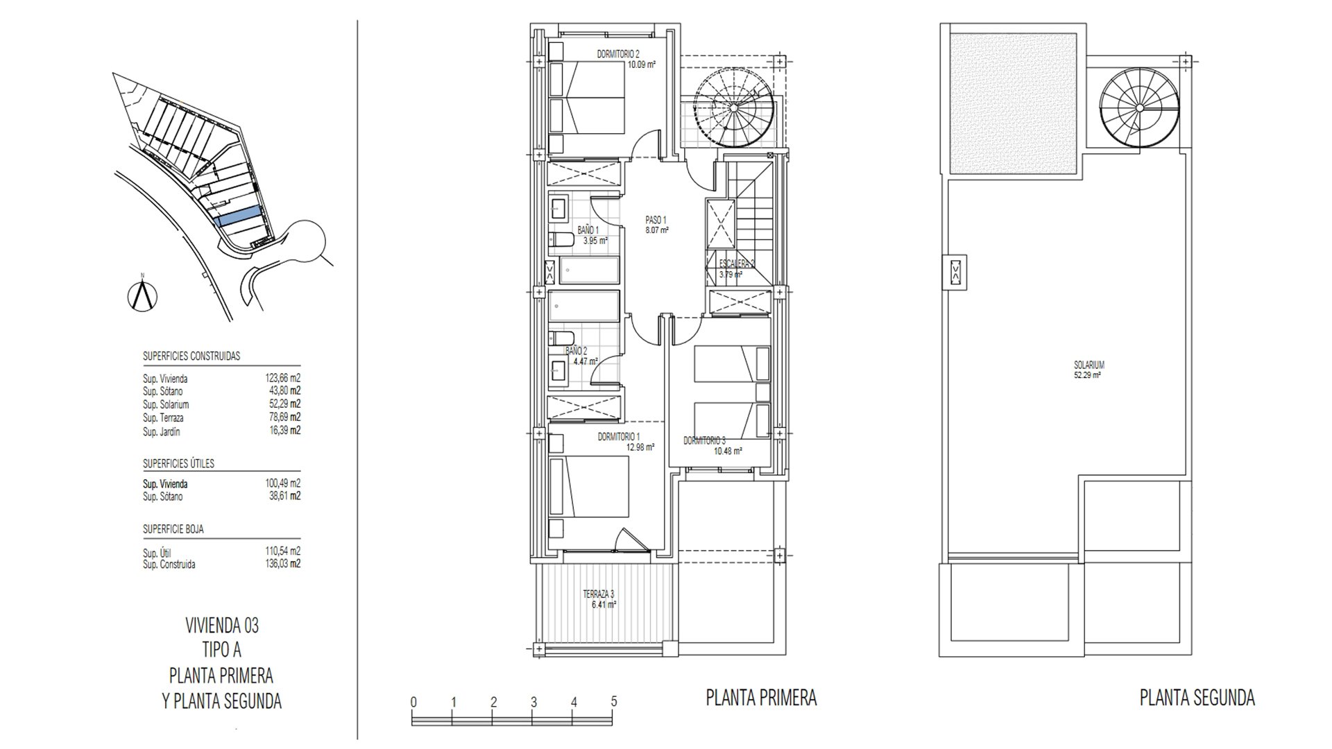 Radhus i Golden View II, Manilva, Malaga, Spanien 3 sovrum, 123.66 kvm. Nr. 52379
