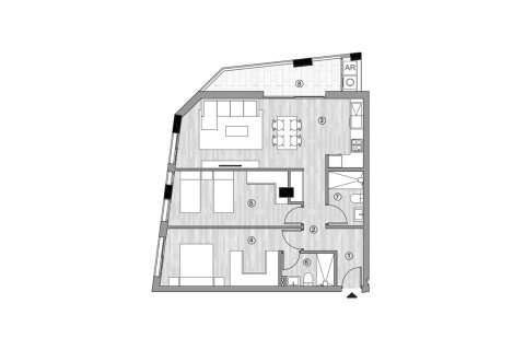Layout 2 bedrooms, 96.74 sq.m. in ALEGRIA 25, Torrevieja, Alicante, Spain №147095