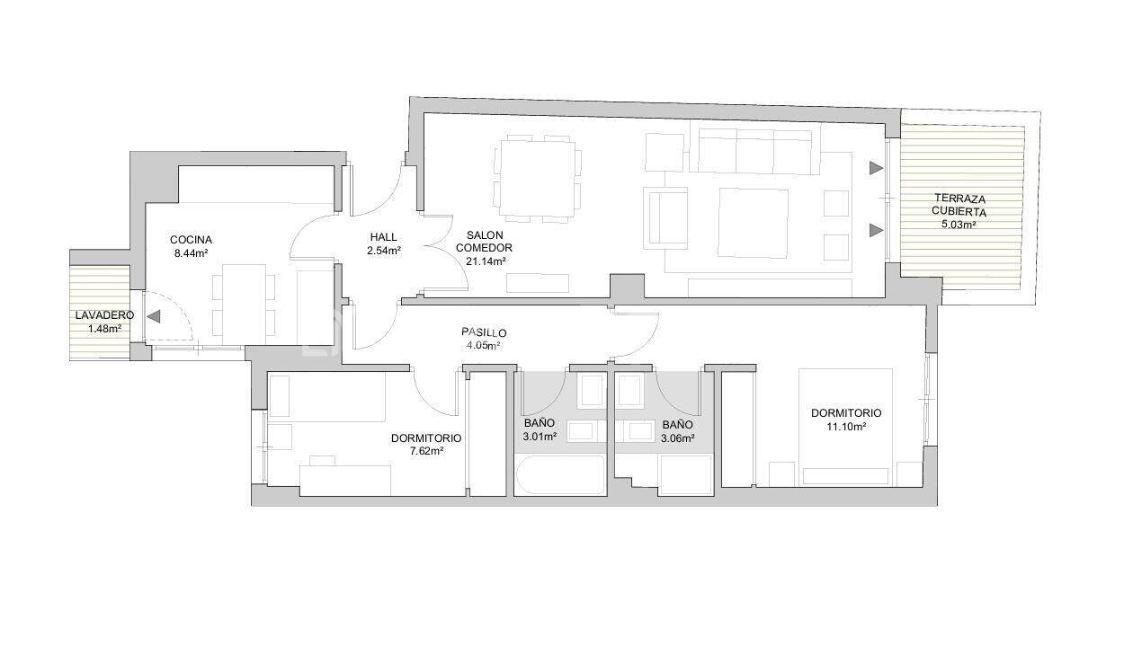 Huoneisto Mijas, Malaga, Espanja 1 makuuhuone, 38 m2 No. 181380