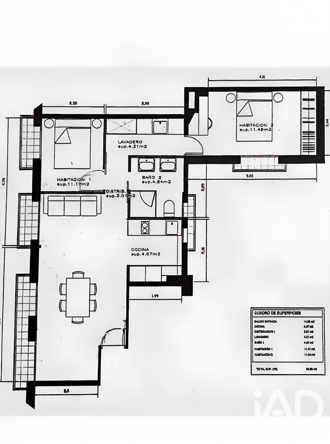 Huoneisto Barcelona, Espanja 2 makuuhuonetta, 65 m2 No. 196558