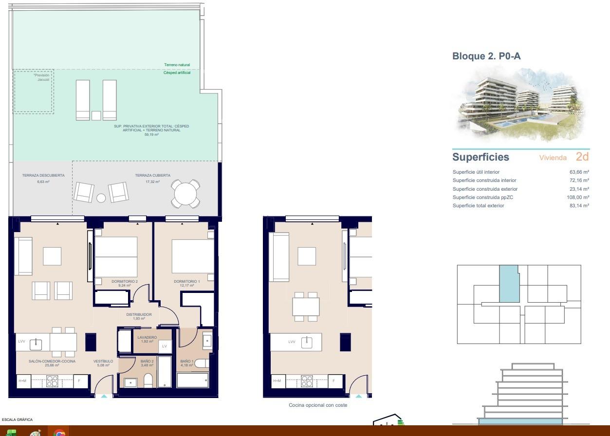 Apartment in Villajoyosa, Alicante, Spain 2 bedrooms, 85 sq.m. No. 133726