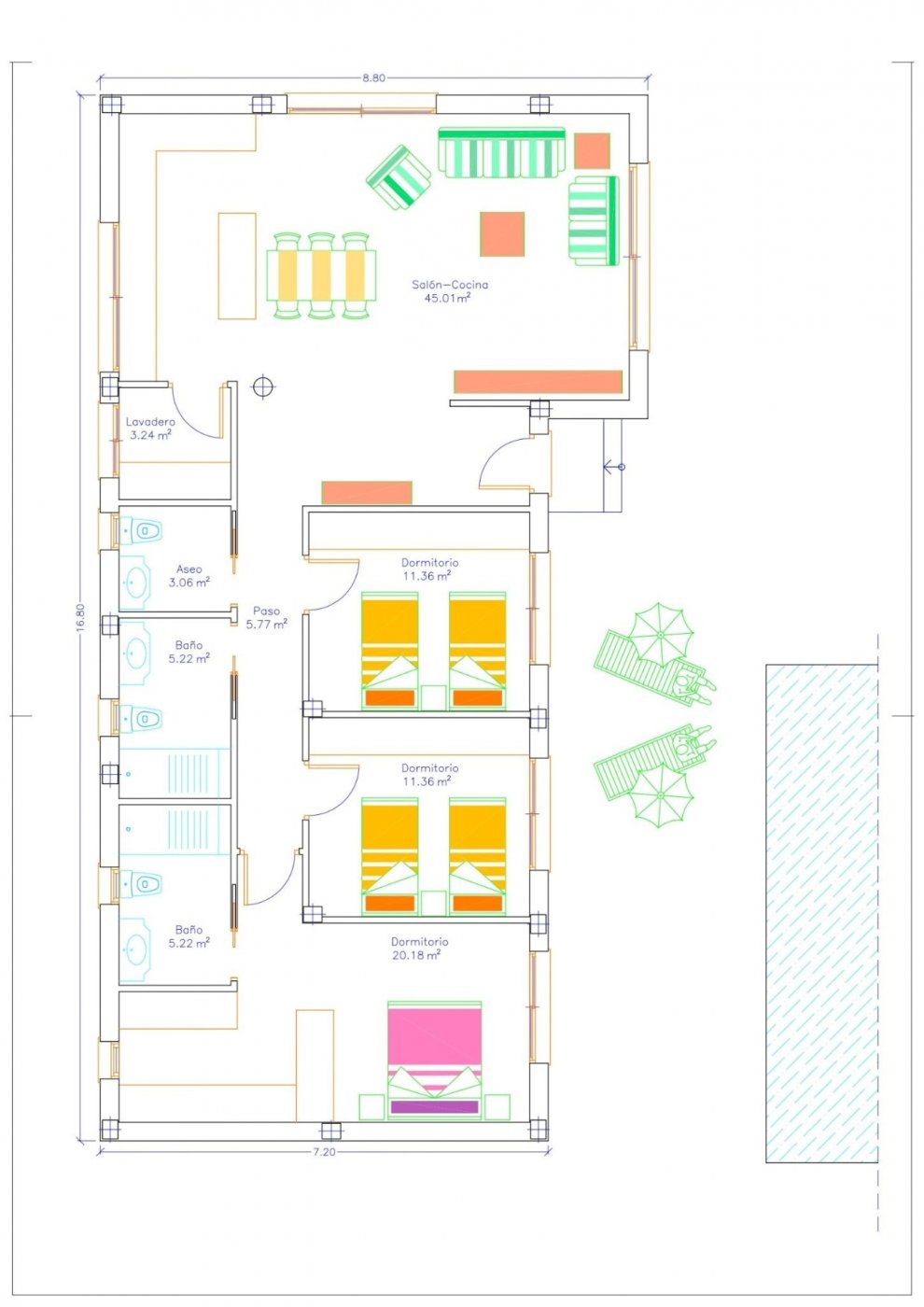 Huvila Calasparra, Murcia, Espanja 3 makuuhuonetta, 104 m2 No. 134689