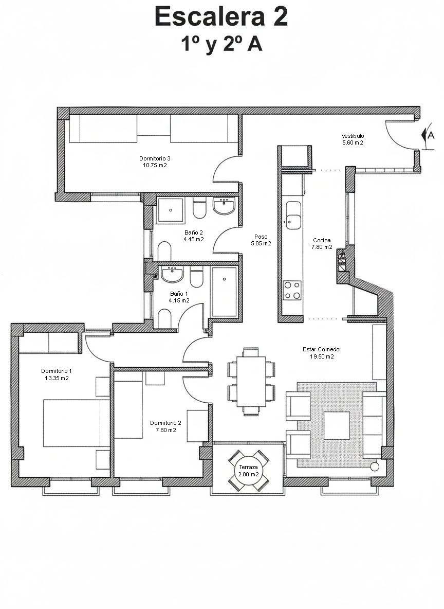 Apartment à Avileses, Murcia, Espagne 3 chambres, 96 m2 No. 183709