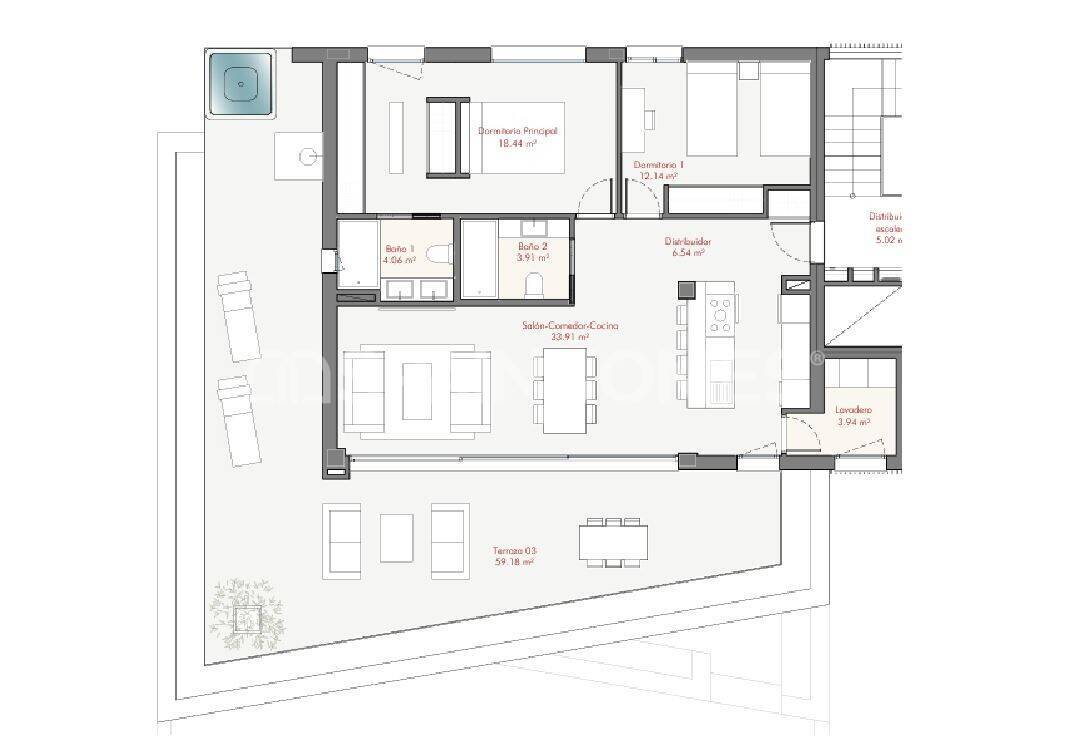 Huoneisto Estepona, Malaga, Espanja 3 makuuhuonetta, 92 m2 No. 193701