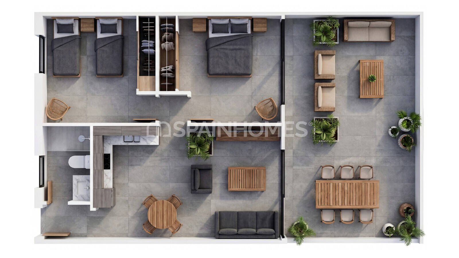 Appartamento a Vera, Almeria, Spagna 2 camere da letto, 56 mq. N° 193698
