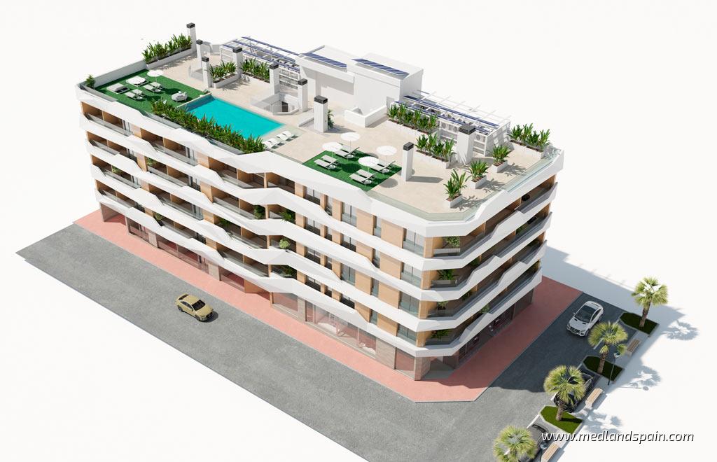 Квартира в Гуардамар-дель-Сегура, Аликанте, Испания 2 спальни, 77м2 №173435