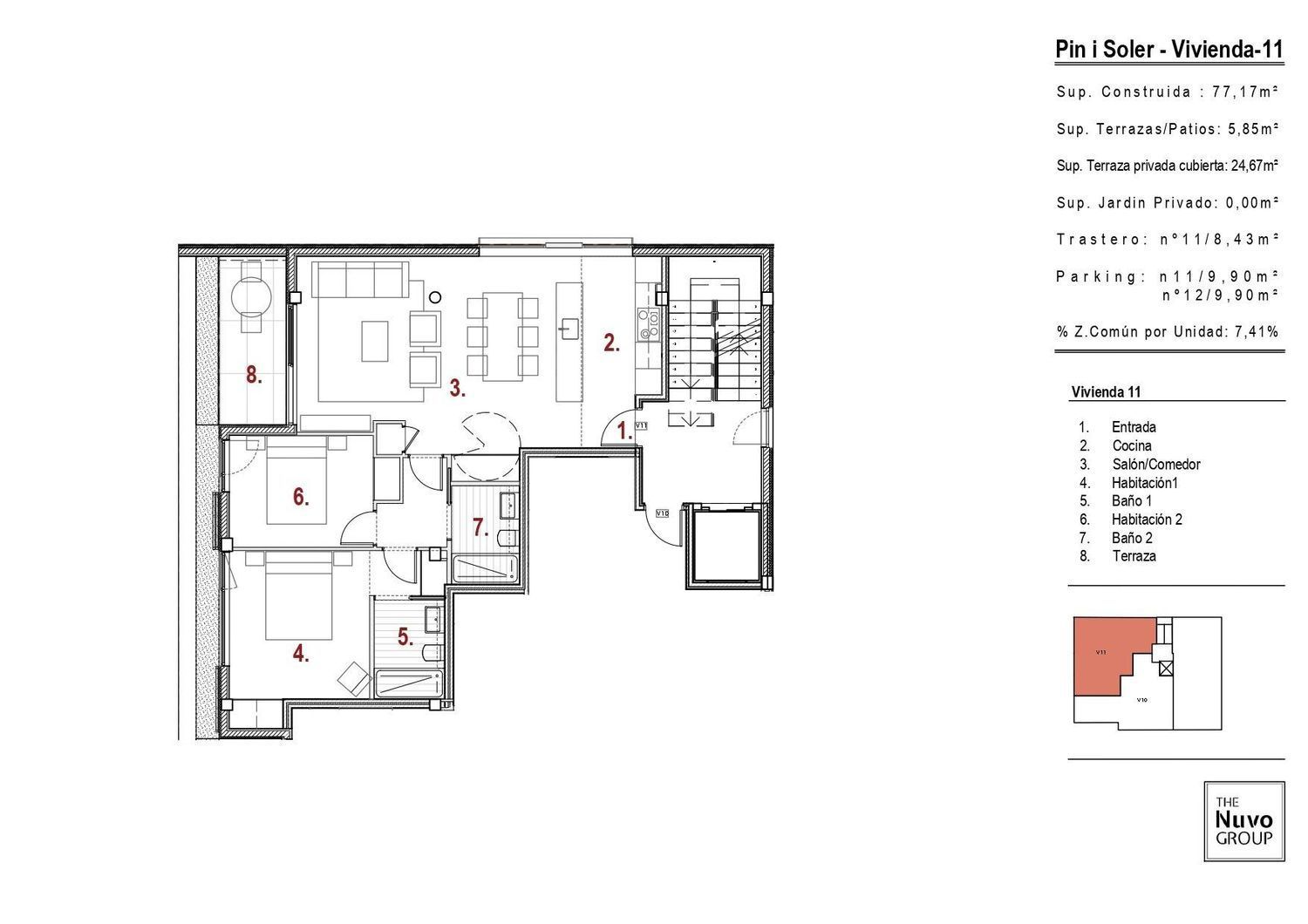 Apartment in Sant Cugat Del Valles, Barcelona, Spain 2 bedrooms, 95 sq.m. No. 161322