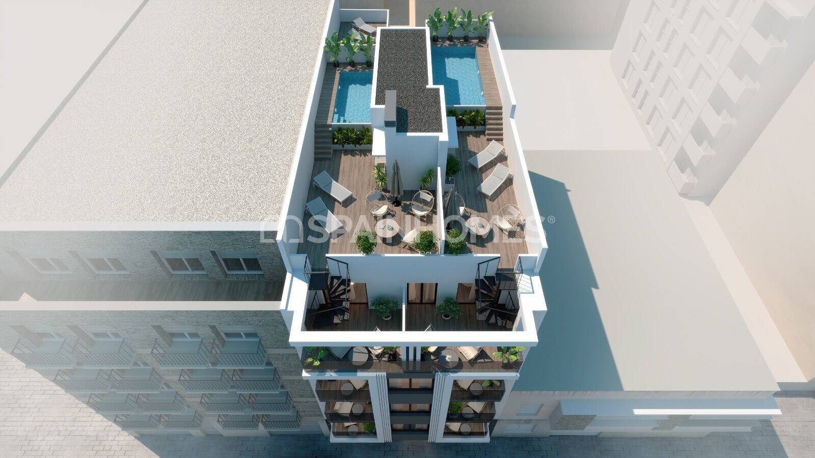 Takvåning i Torrevieja, Alicante, Spanien 2 sovrum, 77 kvm. Nr. 154378