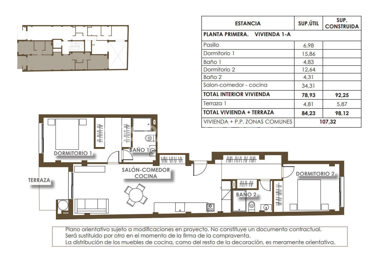 Takvåning i Torrevieja, Alicante, Spanien 2 sovrum, 77 kvm. Nr. 154378