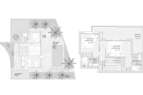 Villa floor plan «Santa Rosalia», 3 bedrooms in Santa Rosalia