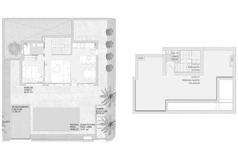 Villa floor plan «Santa Rosalia», 3 bedrooms in Santa Rosalia