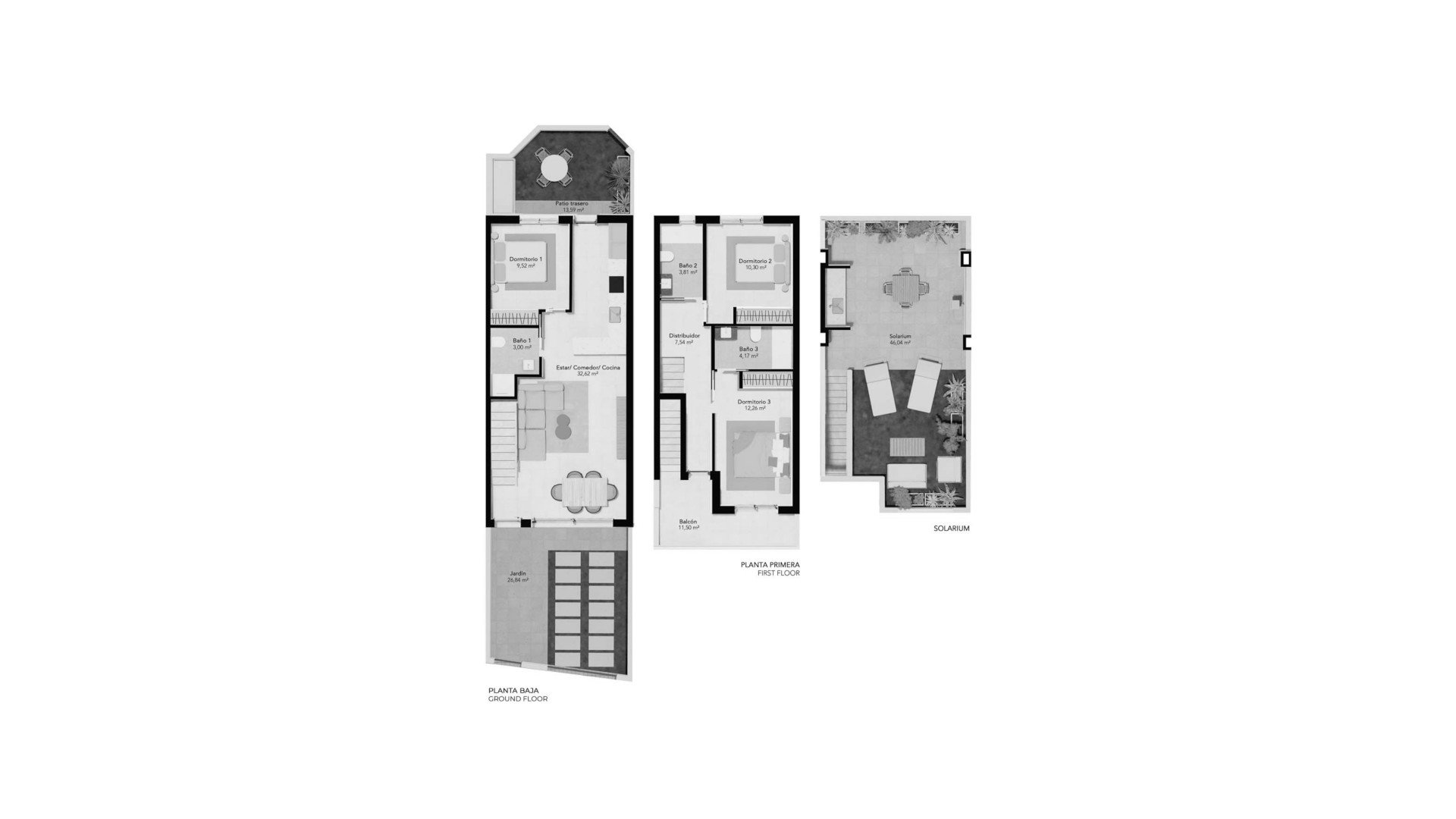 Townhouse en Bahia Homes Horadada 3, Pilar de la Horadada, Alicante, Espagne 3 chambres, 145.94 m2 No. 166369