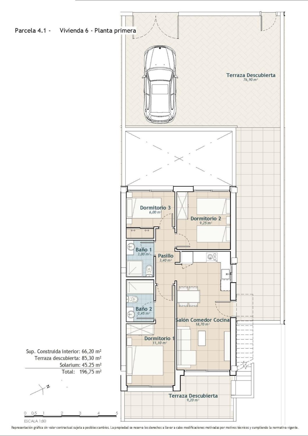Bungalow i San Miguel de Salinas, Alicante, Spanien 3 sovrum, 92 kvm. Nr. 194091