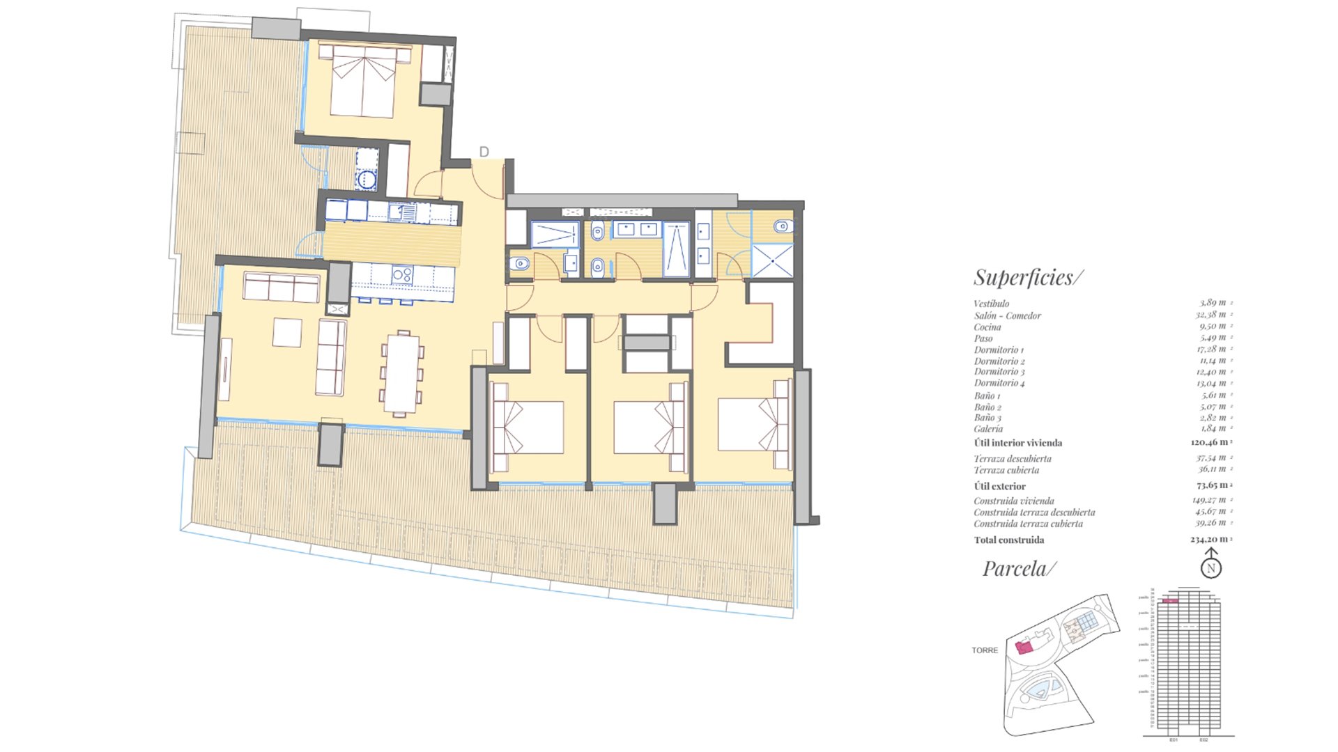 Apartament w Benidorm Beach, Benidorm, Alicante, Hiszpania 4 sypialnie, 120.46 mkw. nr 55861