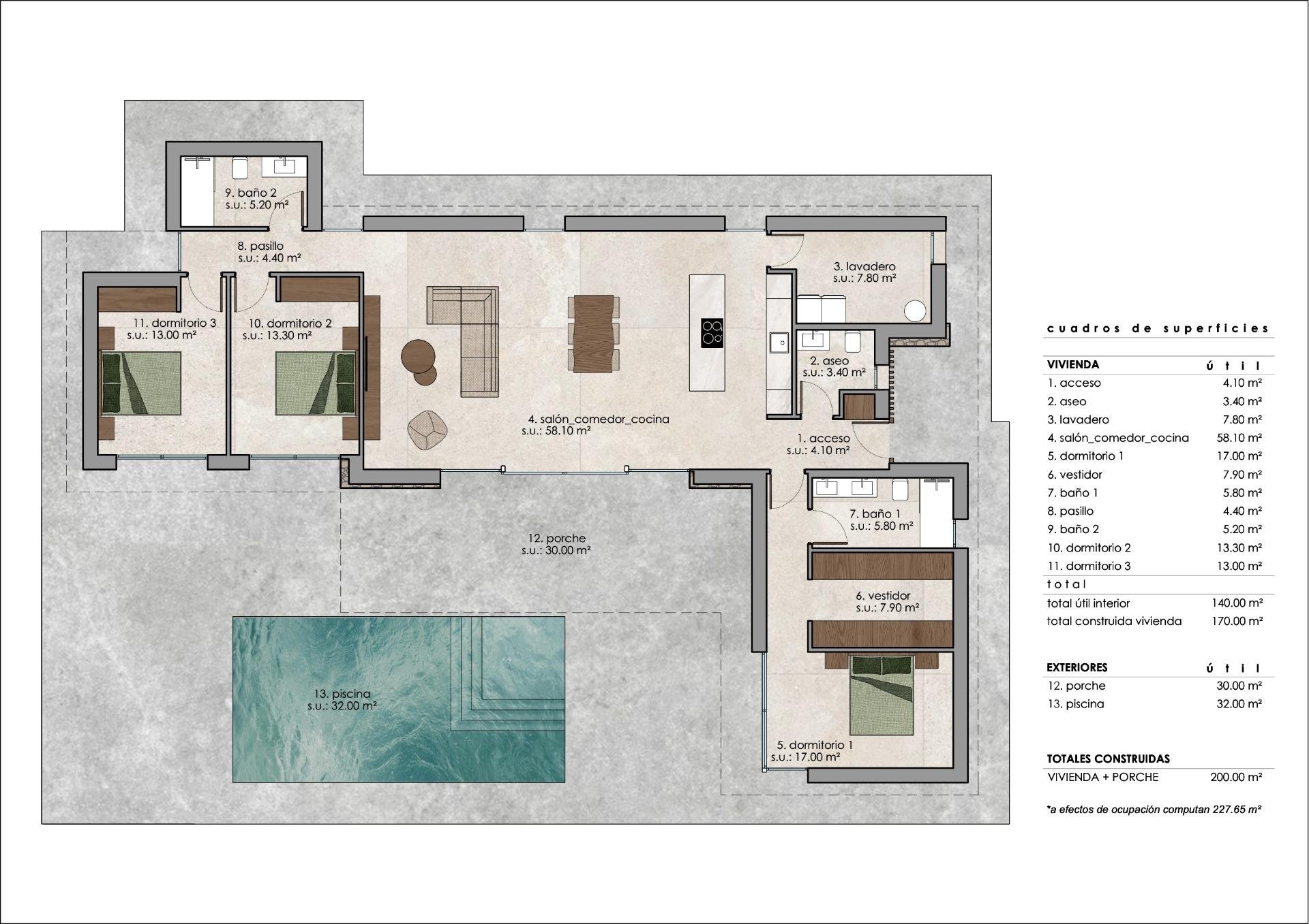 Villa in Pinoso, Alicante, Spanien 3 Schlafzimmer, 170 m2 Nr. 180000